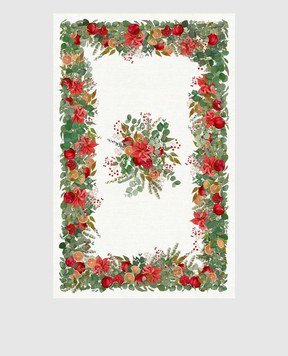 TESSITURA TOSCANA TELERIE White tablecloth GARLAND GLEE NT240121020067