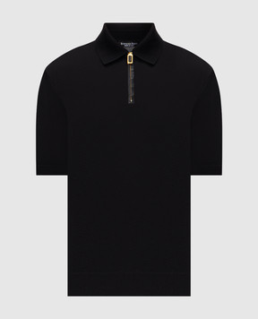 Stefano Ricci Black polo with silk K616440Z35F26109