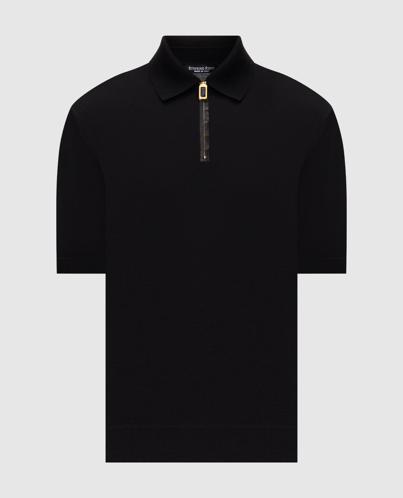 Black polo with silk