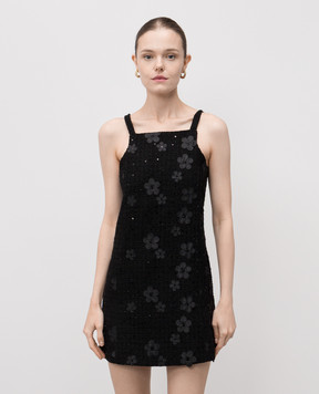 Twinset Black mini dress with logo 252TP2142