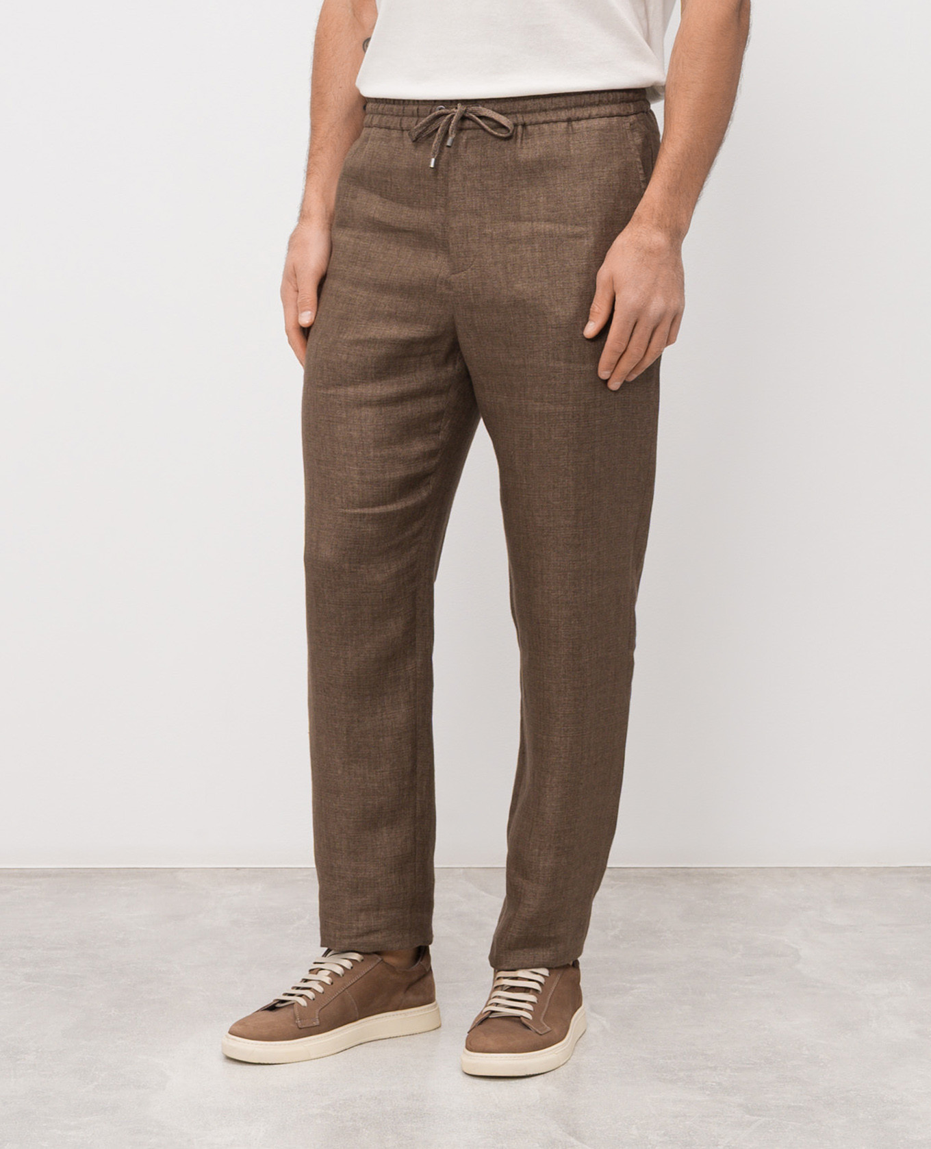 

Brown linen pants Agnona