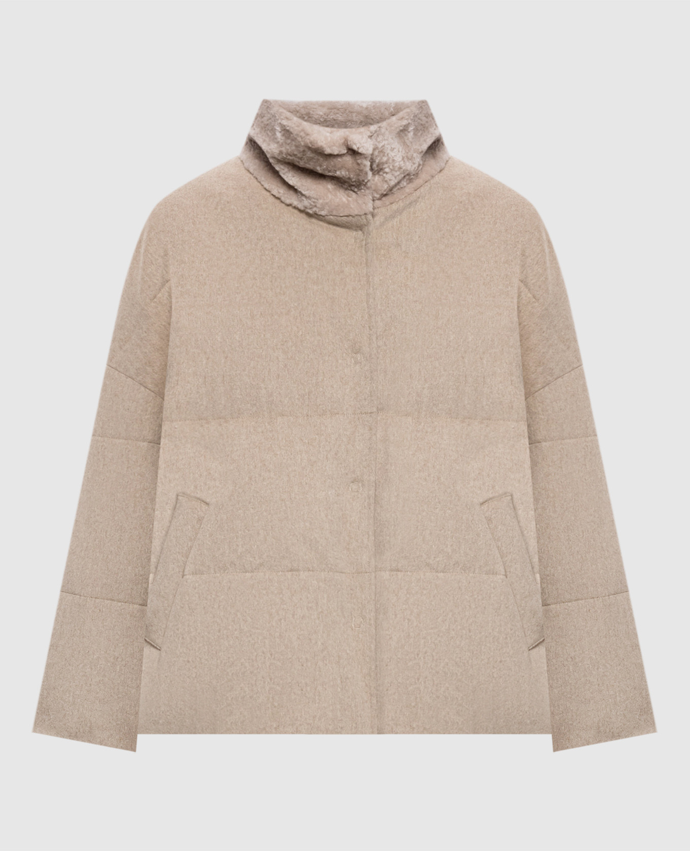 Rumy beige wool down jacket
