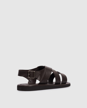Peserico Brown leather sandals R79079C0CC810