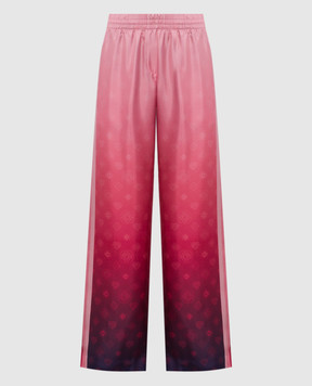 Casablanca Pink silk pants with gradient effect WSS26TR37201
