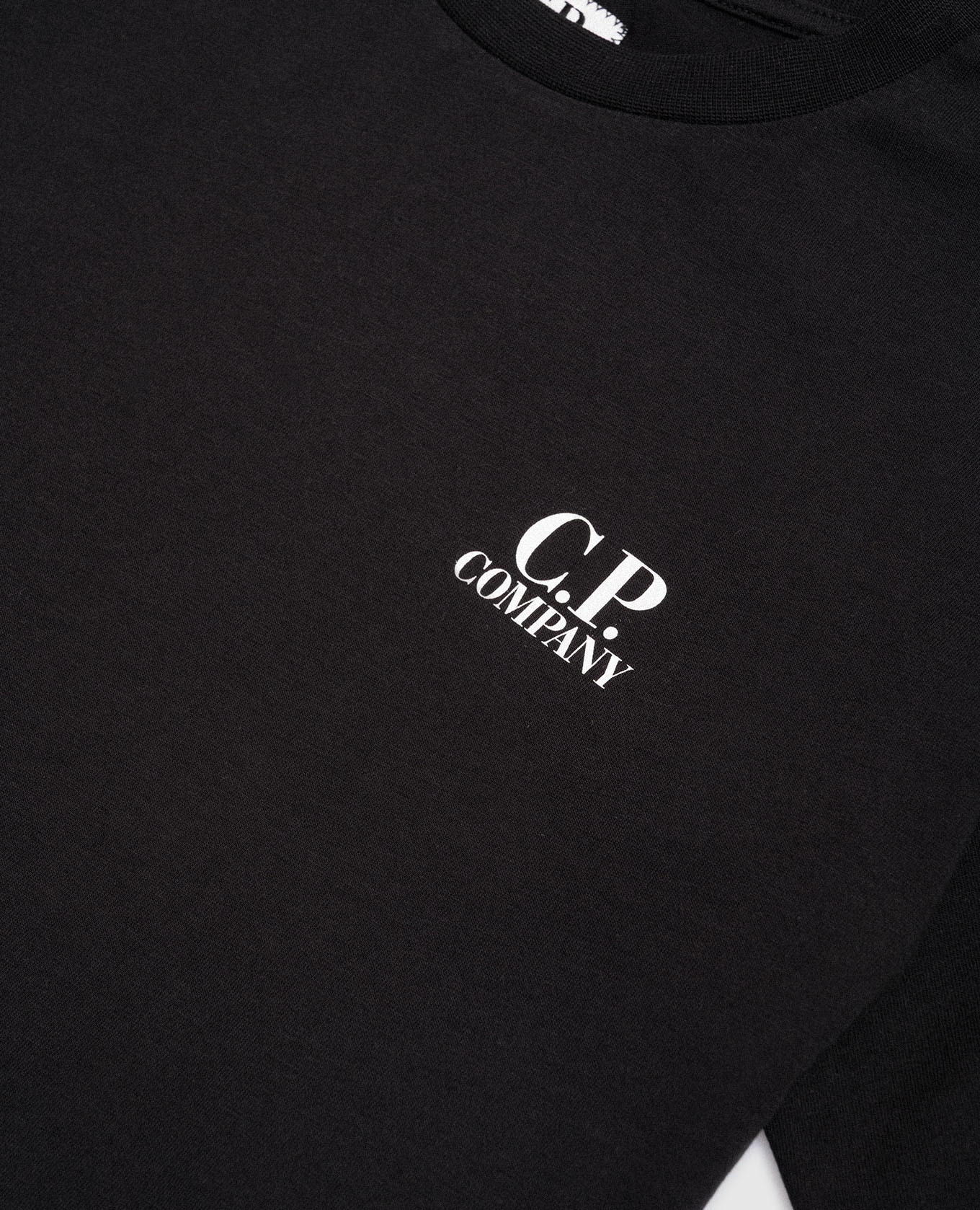 

Children's black T-shirt with logo C.P. Company, White