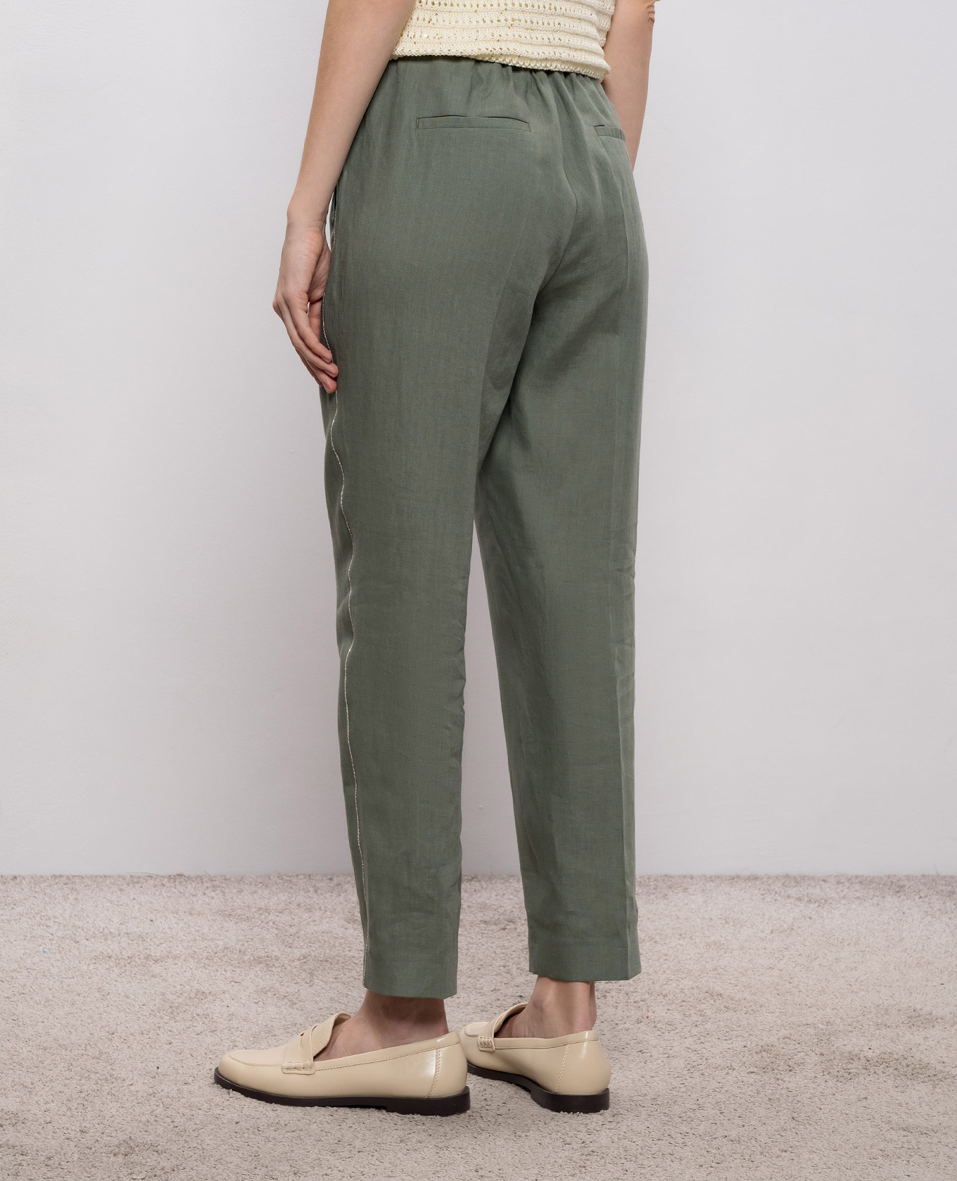 

Green linen pants Peserico