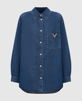 Valentino Blue denim shirt 8B3DB03K9YA