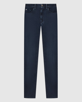 Stefano Ricci Blue jeans with monogram embroidery M8T63B2100TCOUN
