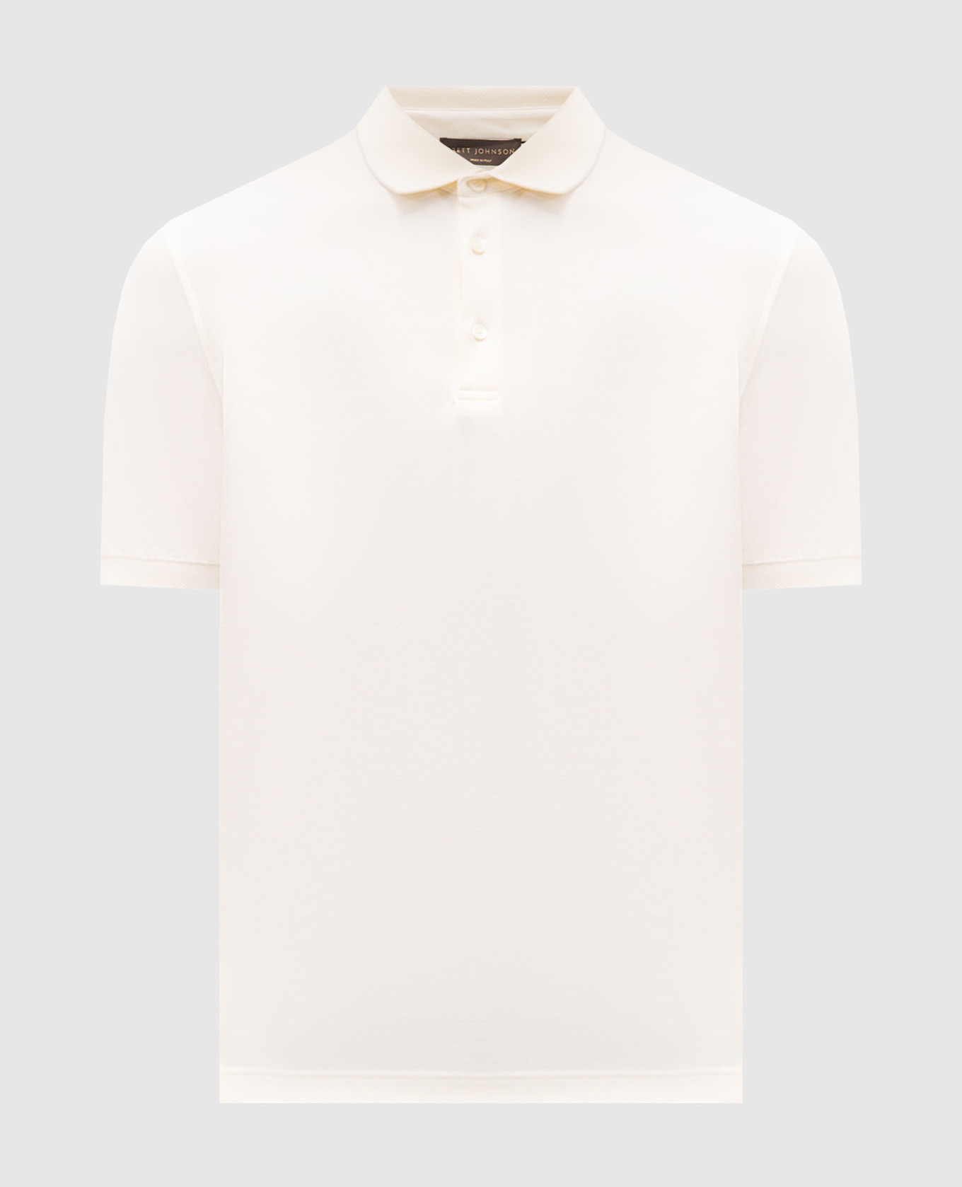 

Beige silk polo Brett Johnson