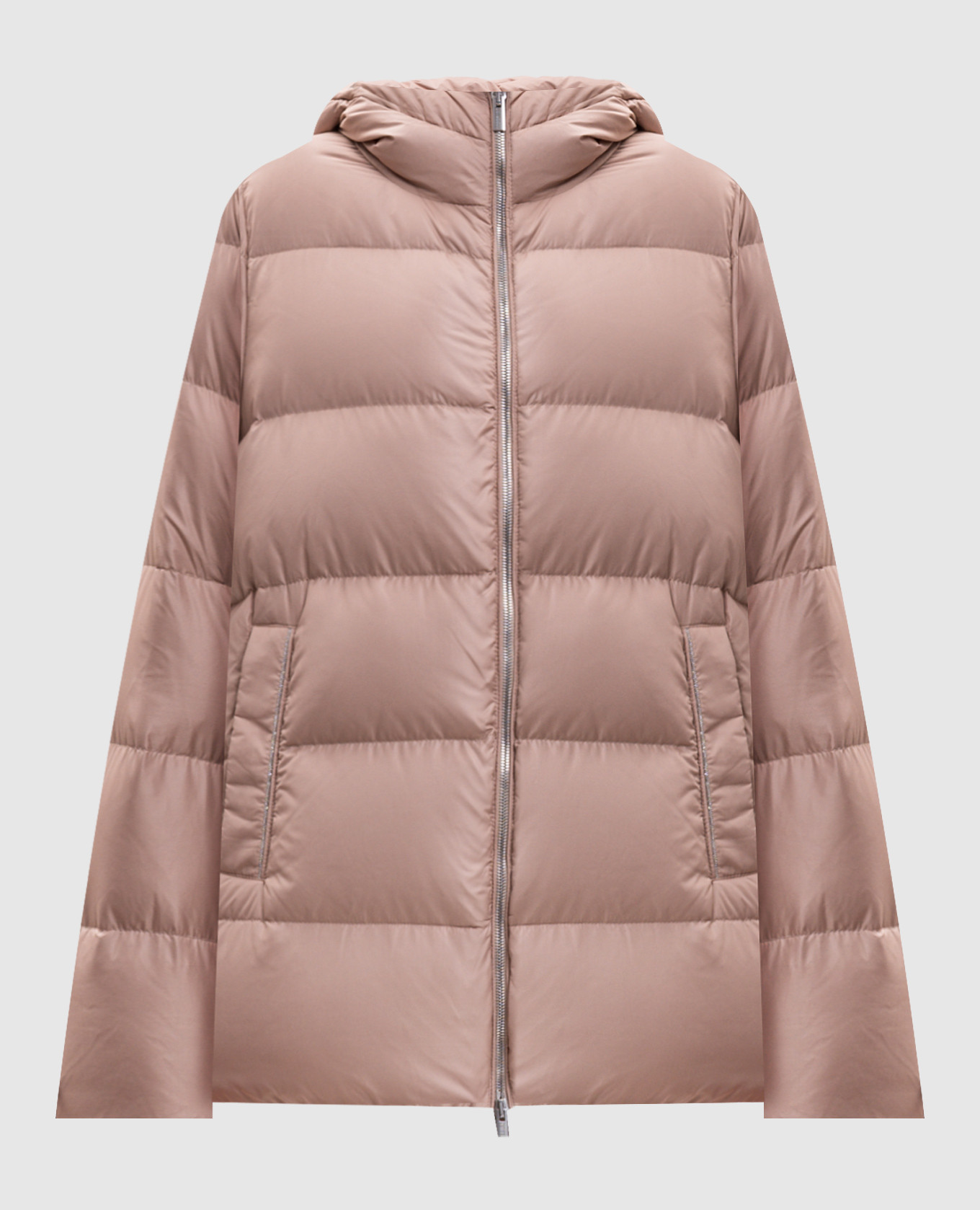 Beige down jacket