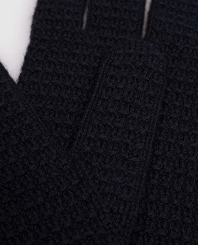 Dolce&Gabbana Blue wool gloves GX49KTJDVLP