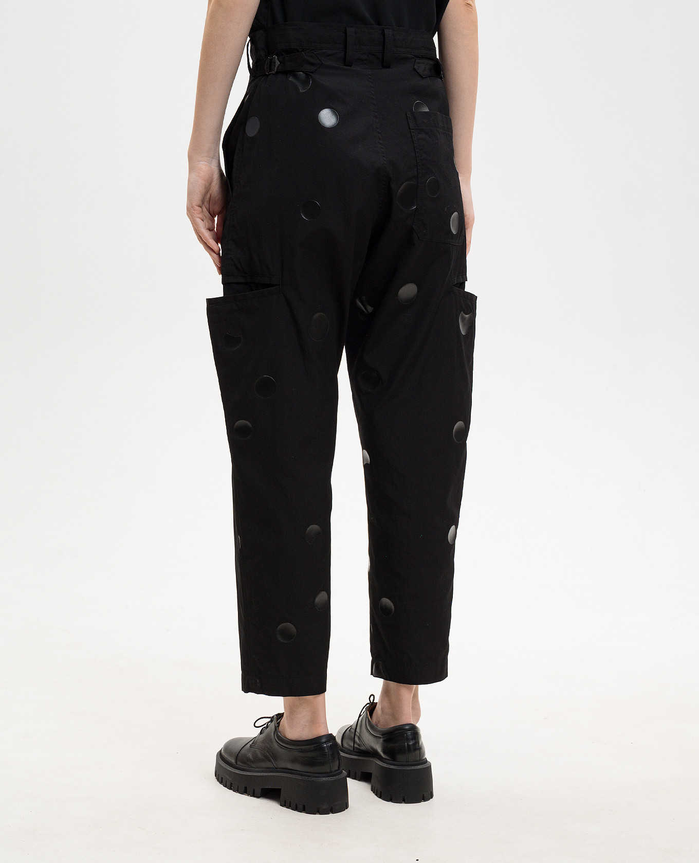 

Black printed cargo pants Y`S Yamamoto