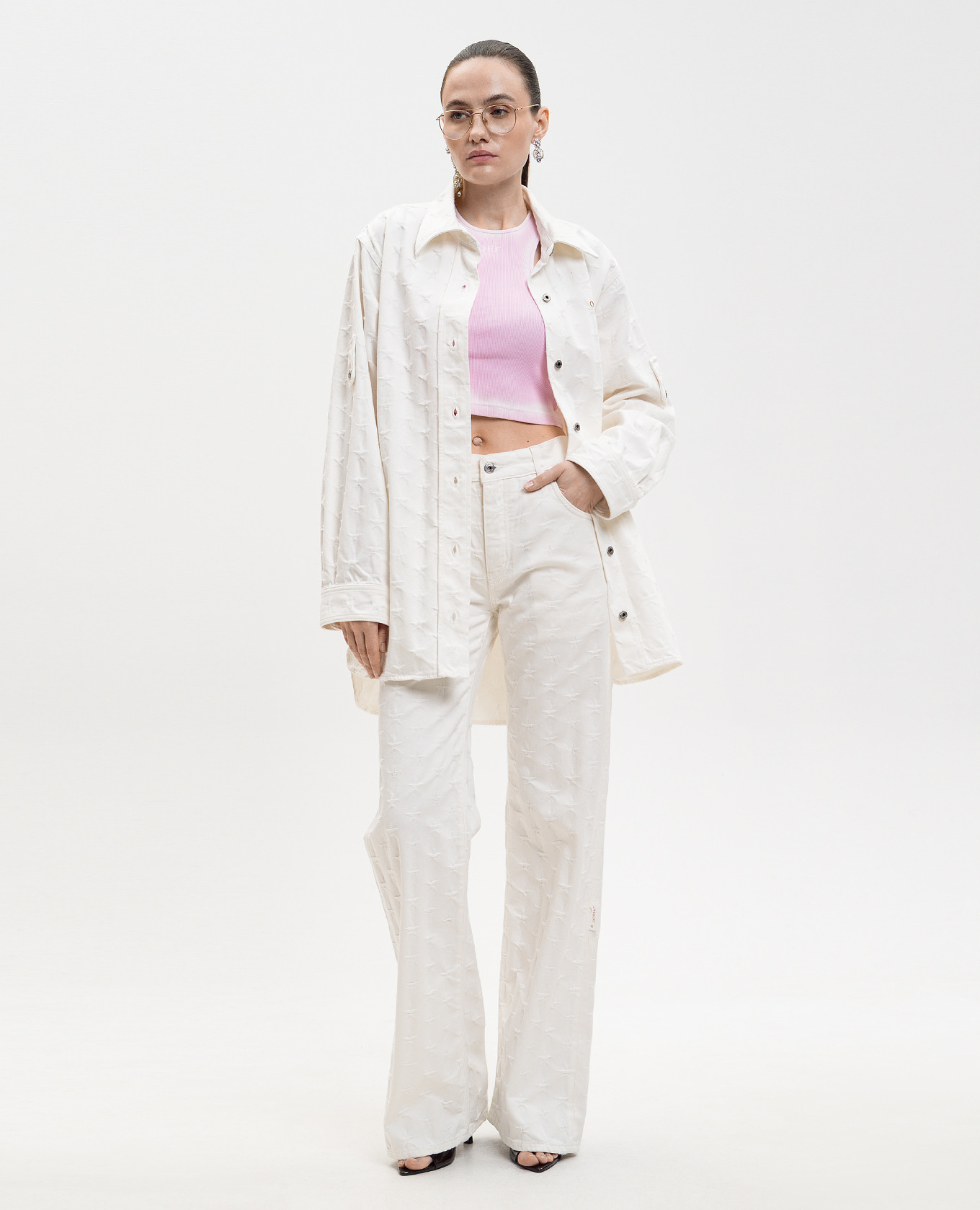 

Star ivory denim shirt Off-White, Beige
