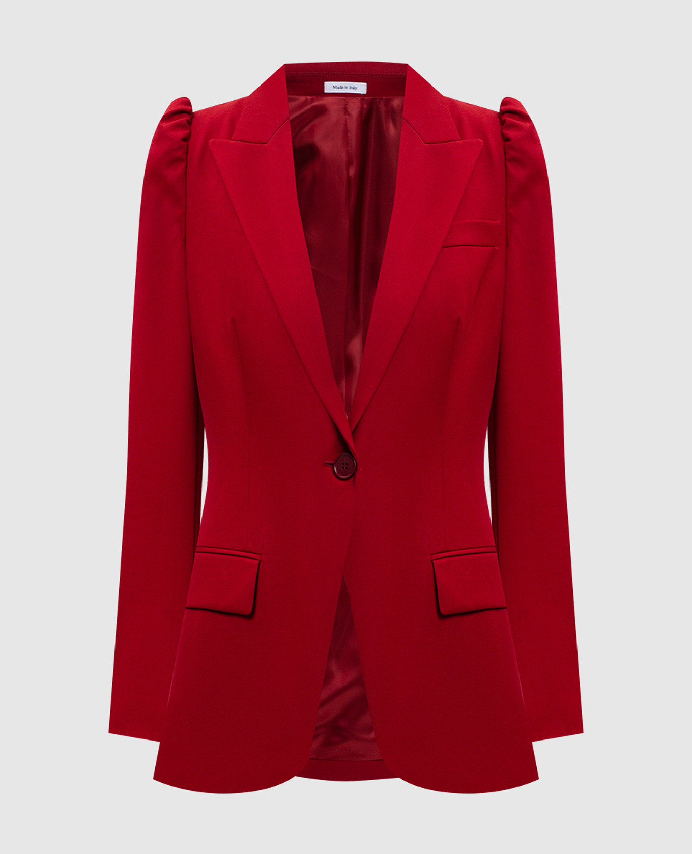 

Red wool jacket with accent shoulders Alexander McQueen