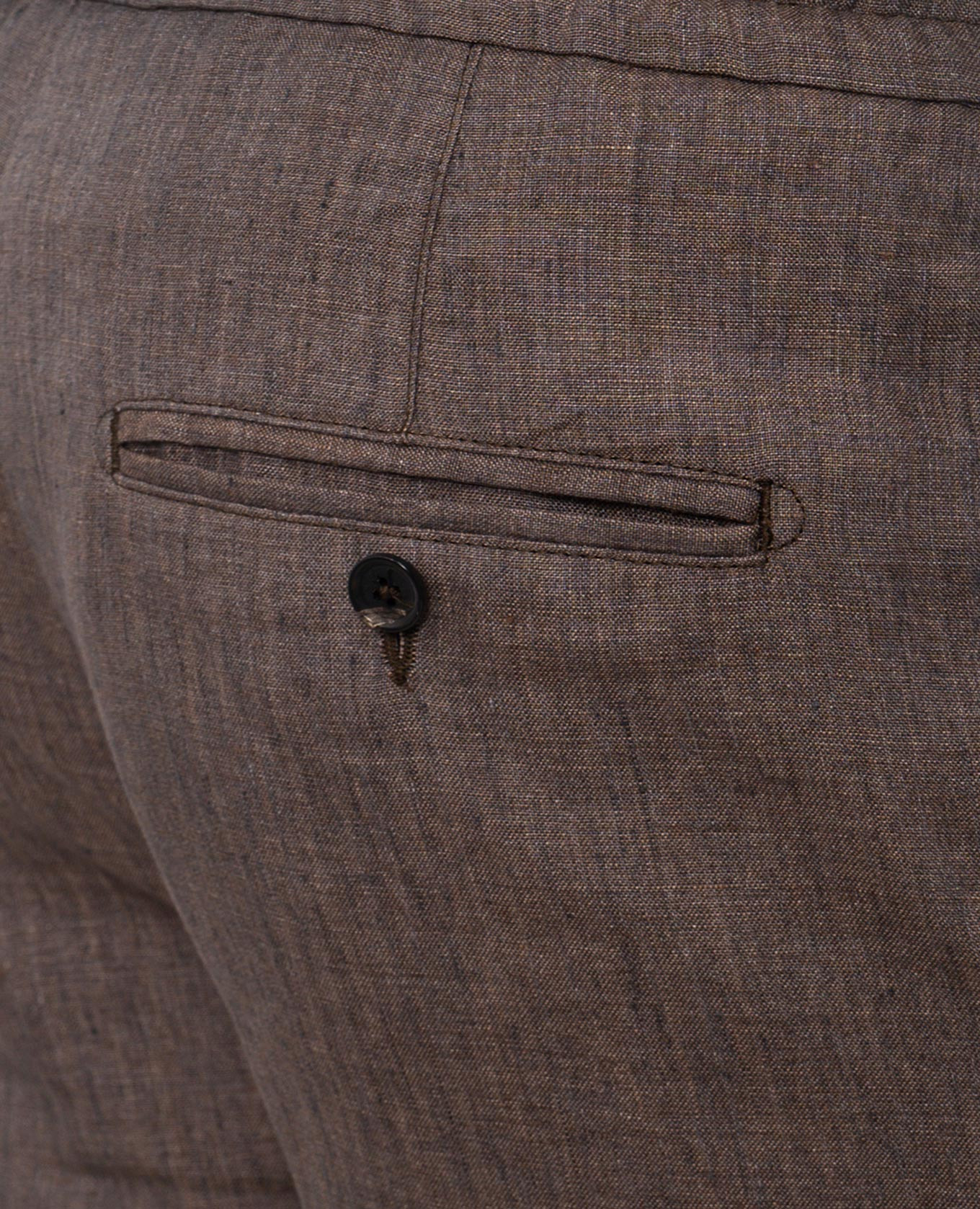 

Brown linen shorts ISAIA