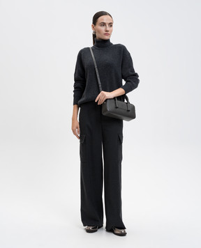Peserico Gray cargo pants with wool P0478102660