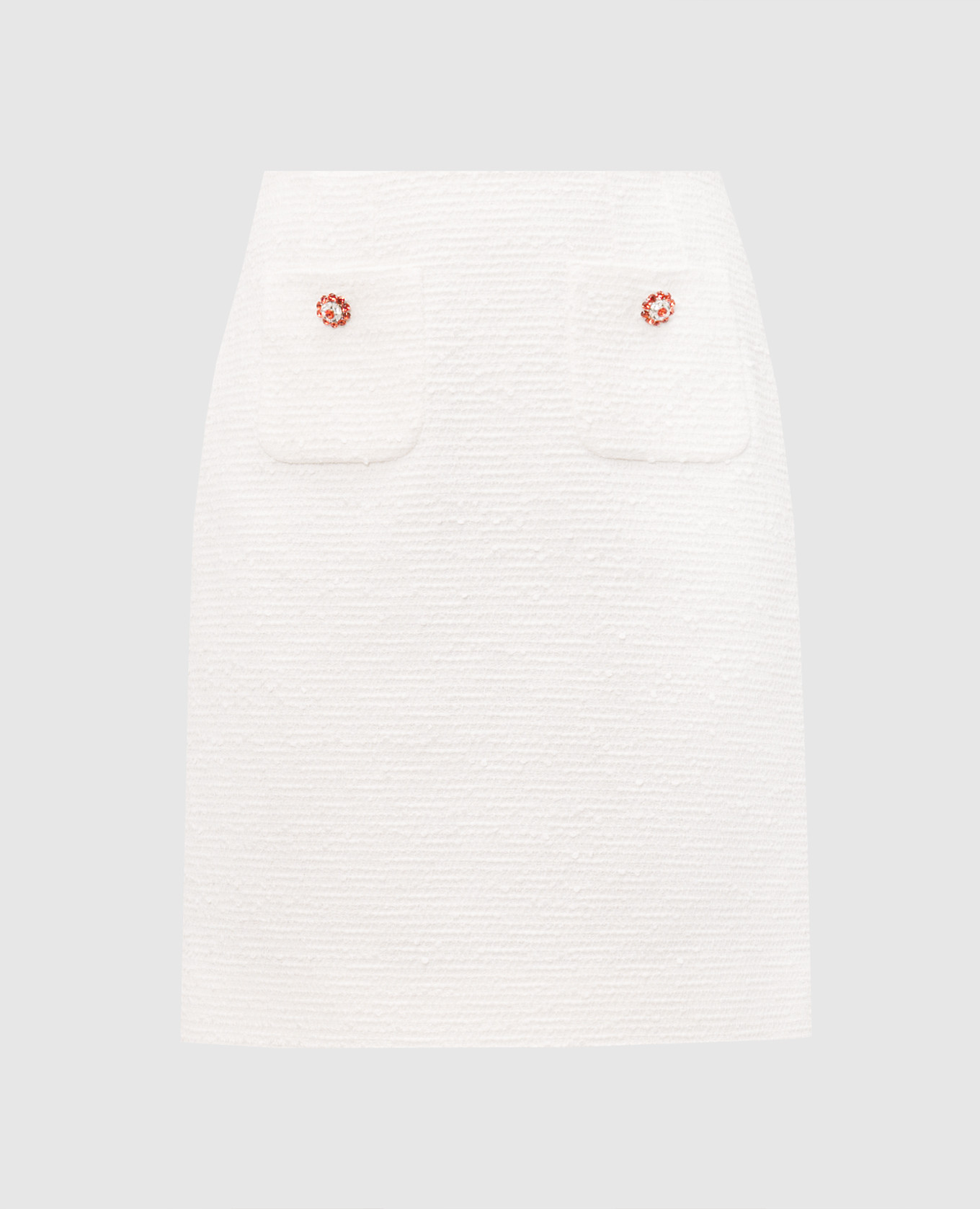 Witte tweed rok met kristallen