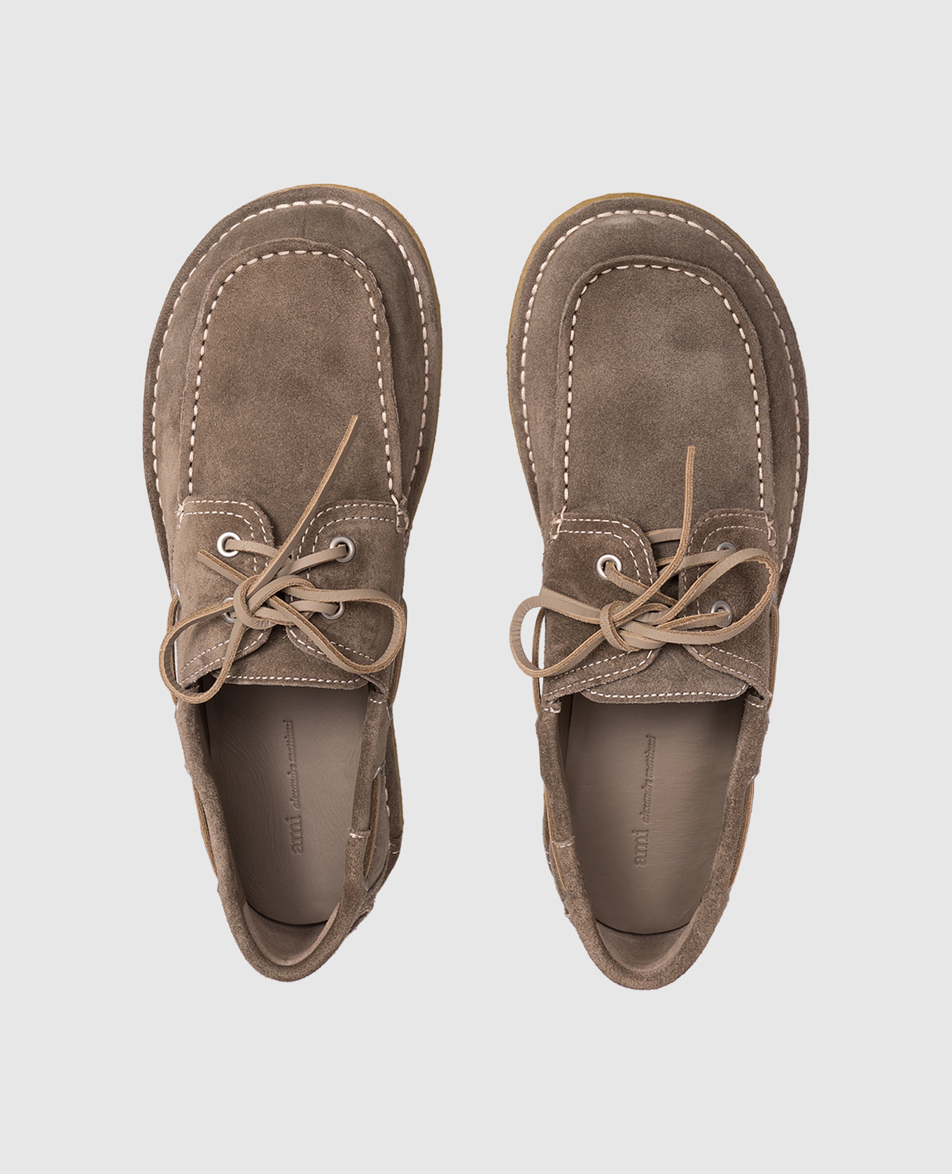 

Brown suede topsiders Ami Paris
