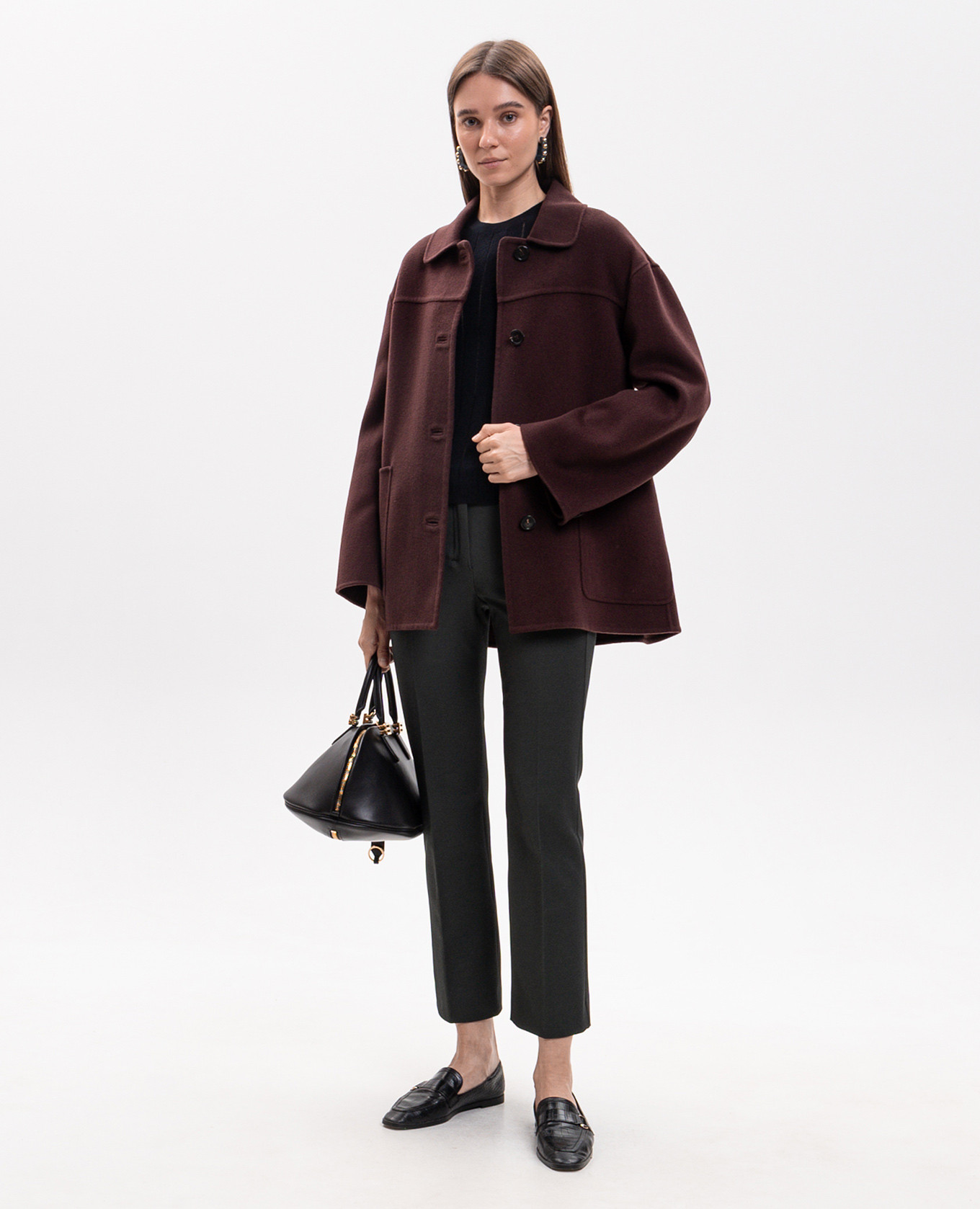 GIUGNO burgundy wool coat Max Mara 2