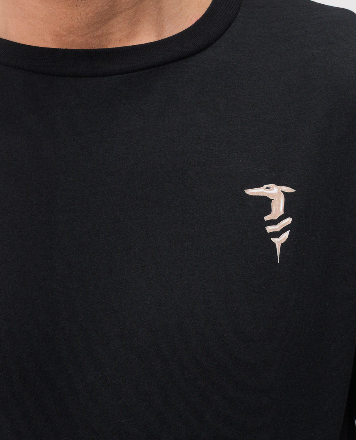 

Black T-shirt with logo print Trussardi