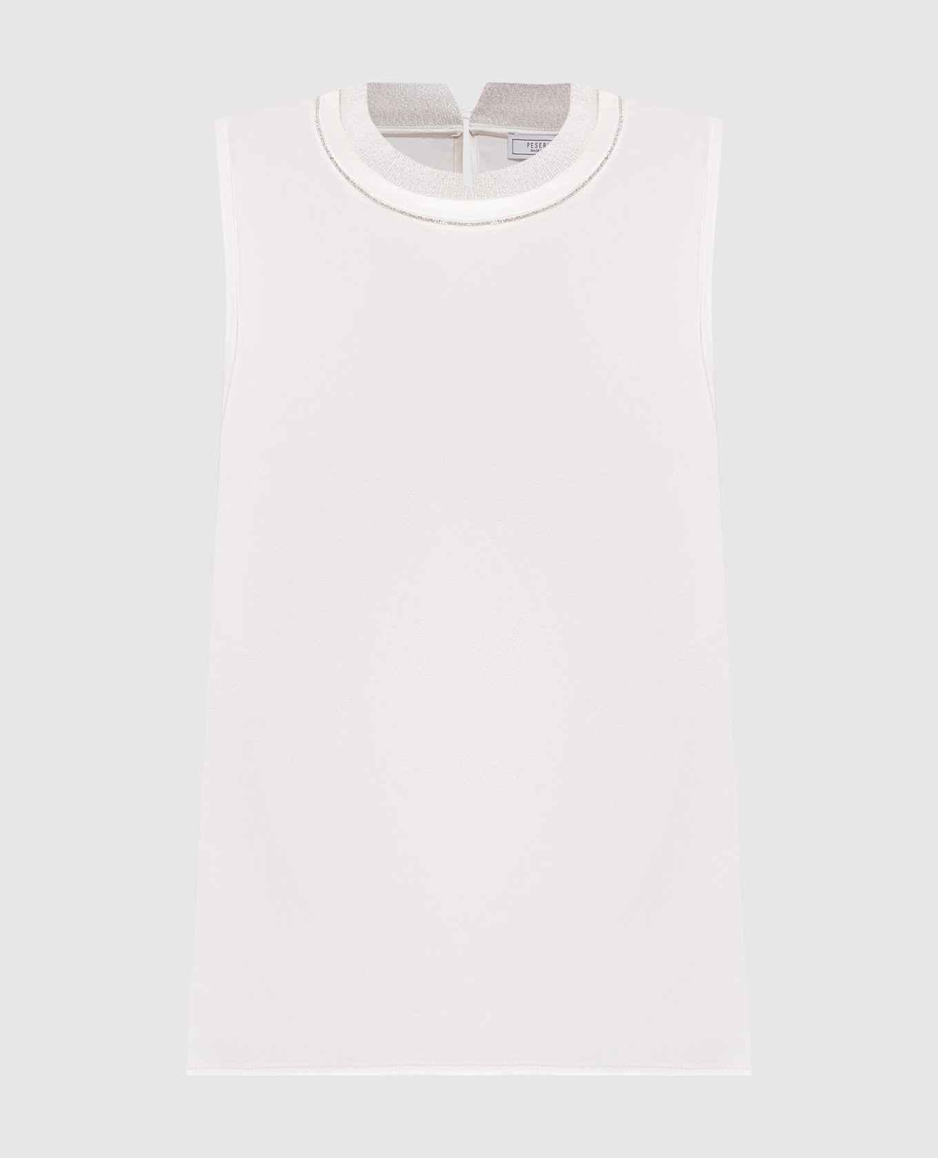 White silk top