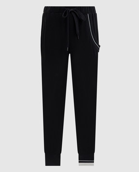 Y`S Yamamoto Black sweatpants with contrast stripes YVP05529