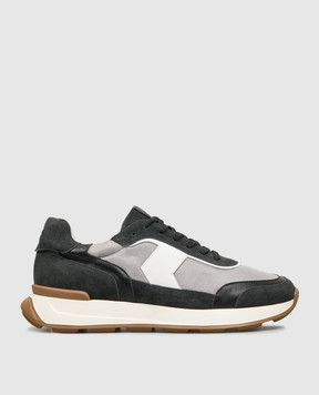 Canali Gray combination sneakers RC01363491232