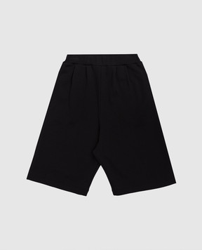 Balmain Children's black shorts with a pattern BY6P39Z3183810
