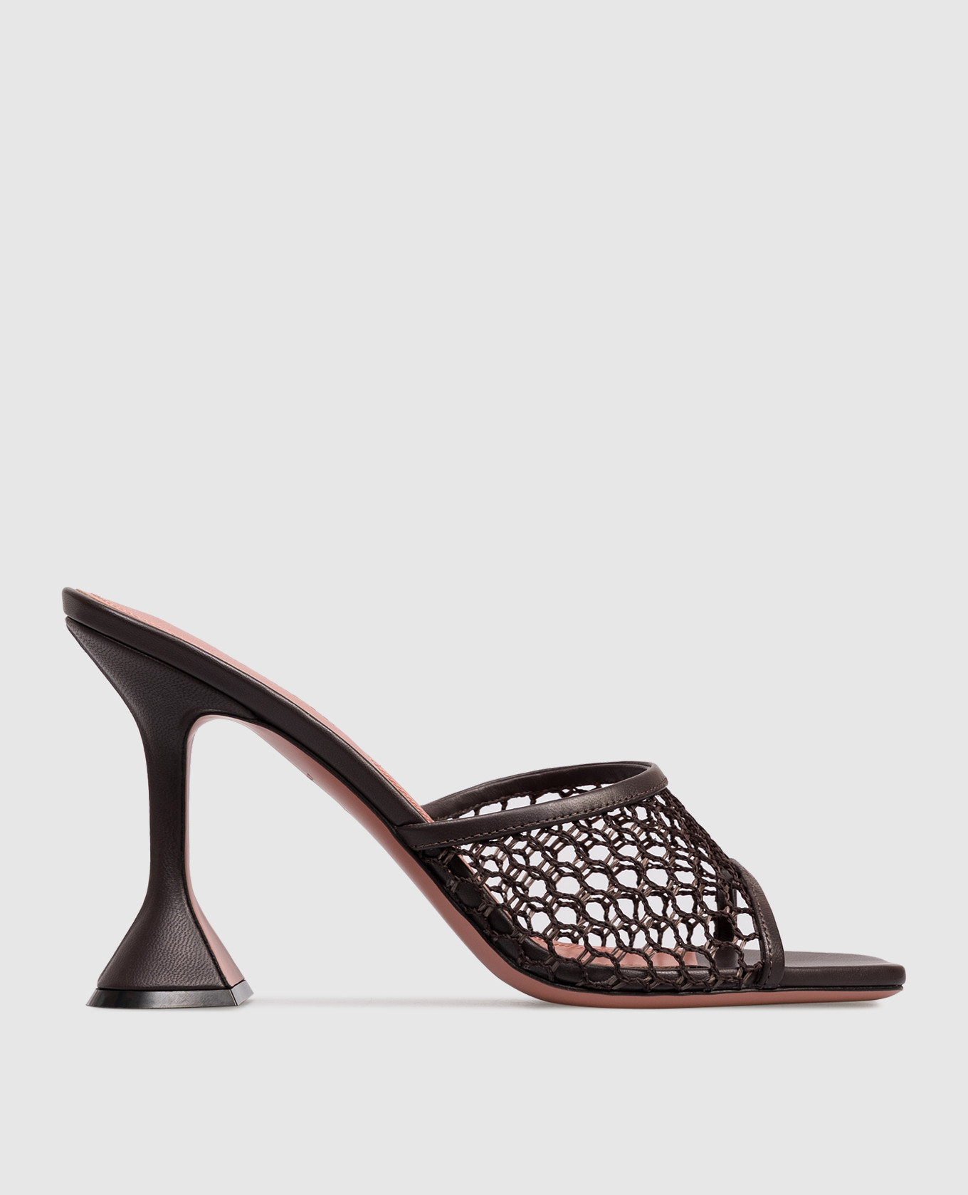 

Lupita brown leather mules Amina Muaddi