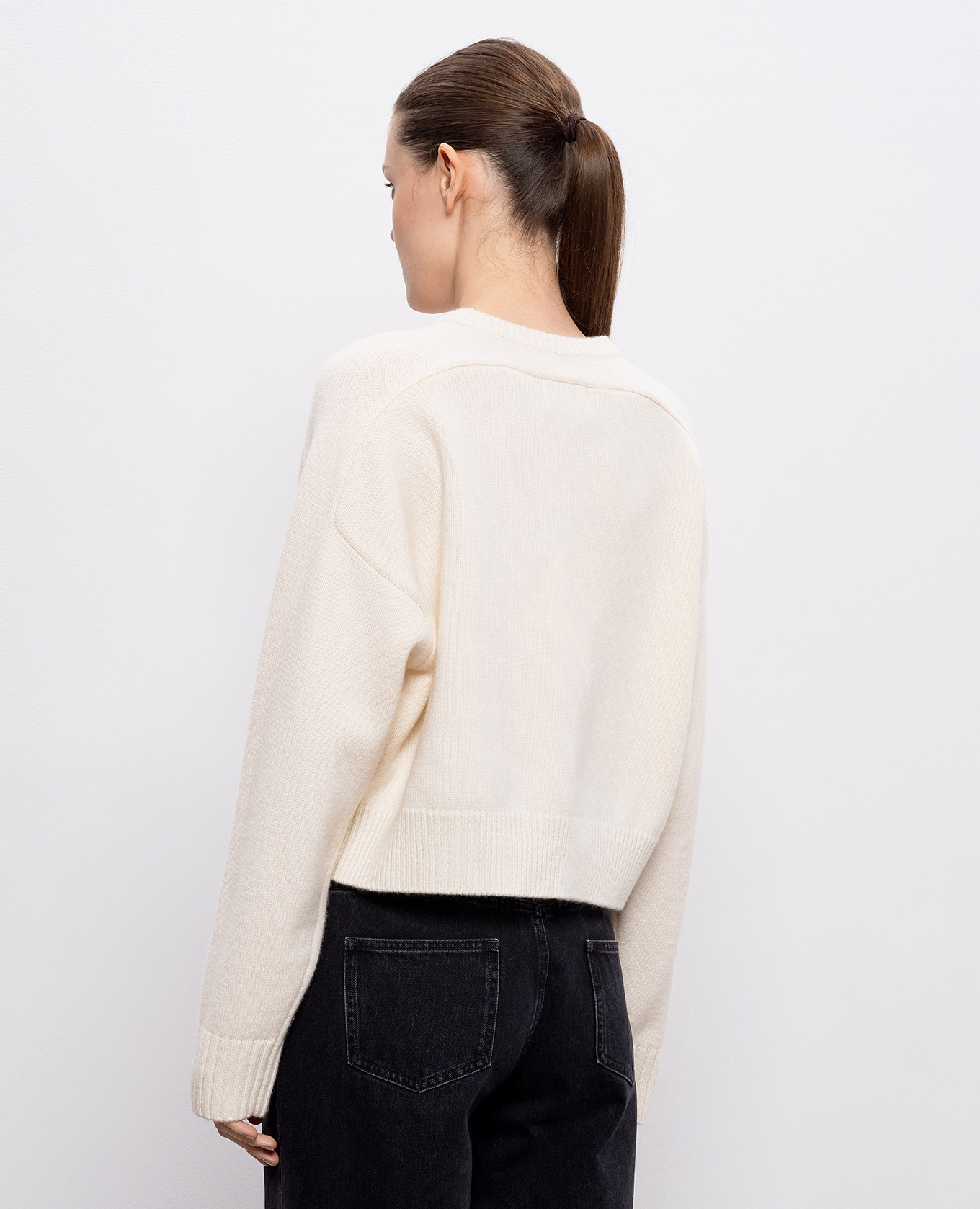 

BRUZZI ivory wool and cashmere sweater Loulou de Saison, Beige