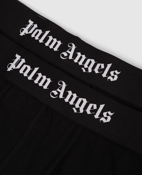 Palm Angels Set of black trunks with logo PMUH009S25FAB001