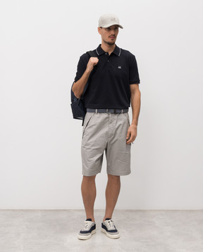 C.P. Company Blue polo shirt with logo MPL722A005263W
