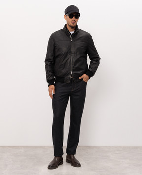 Enrico Mandelli Black leather jacket 4T103B7409