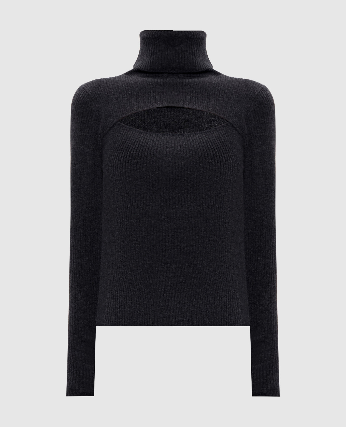 

Grey ribbed wool and cashmere turtleneck Allude