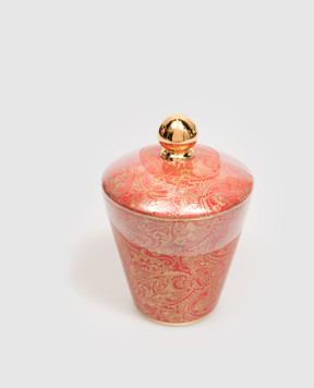 Stefano Ricci Scented candle in a porcelain candlestick Royal Eagle Red OACAN002VELIN6