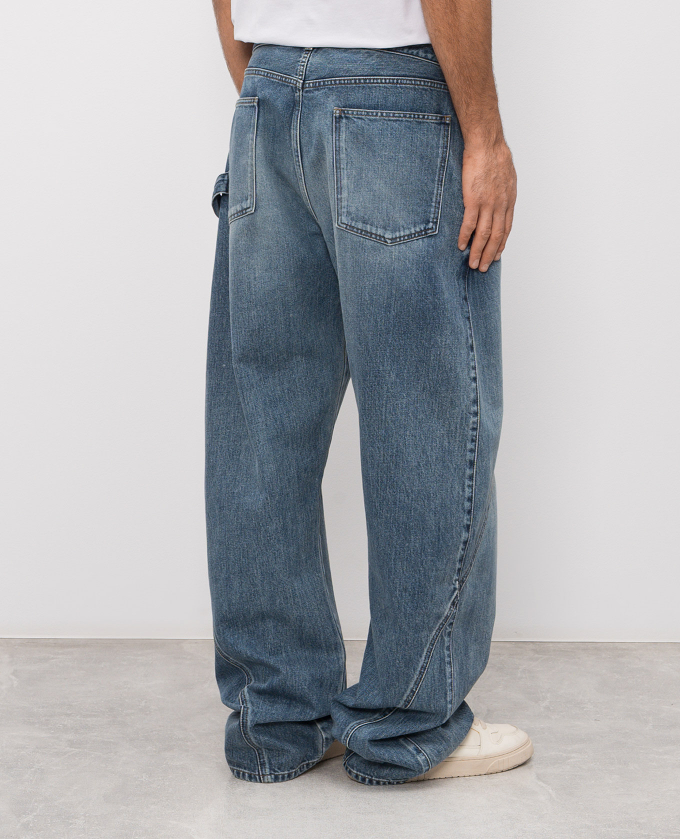 Blue jeans with logo patch JW Anderson 4