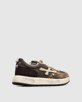 Premiata Brown Nous combination sneakers NOUS