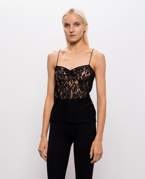 Jacob Lee Black lace top WT0158AW26B