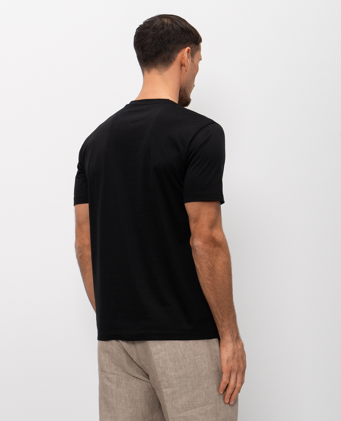 

Black straight-cut T-shirt Pini Parma