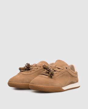 Twinset Brown suede sneakers 262TCP090