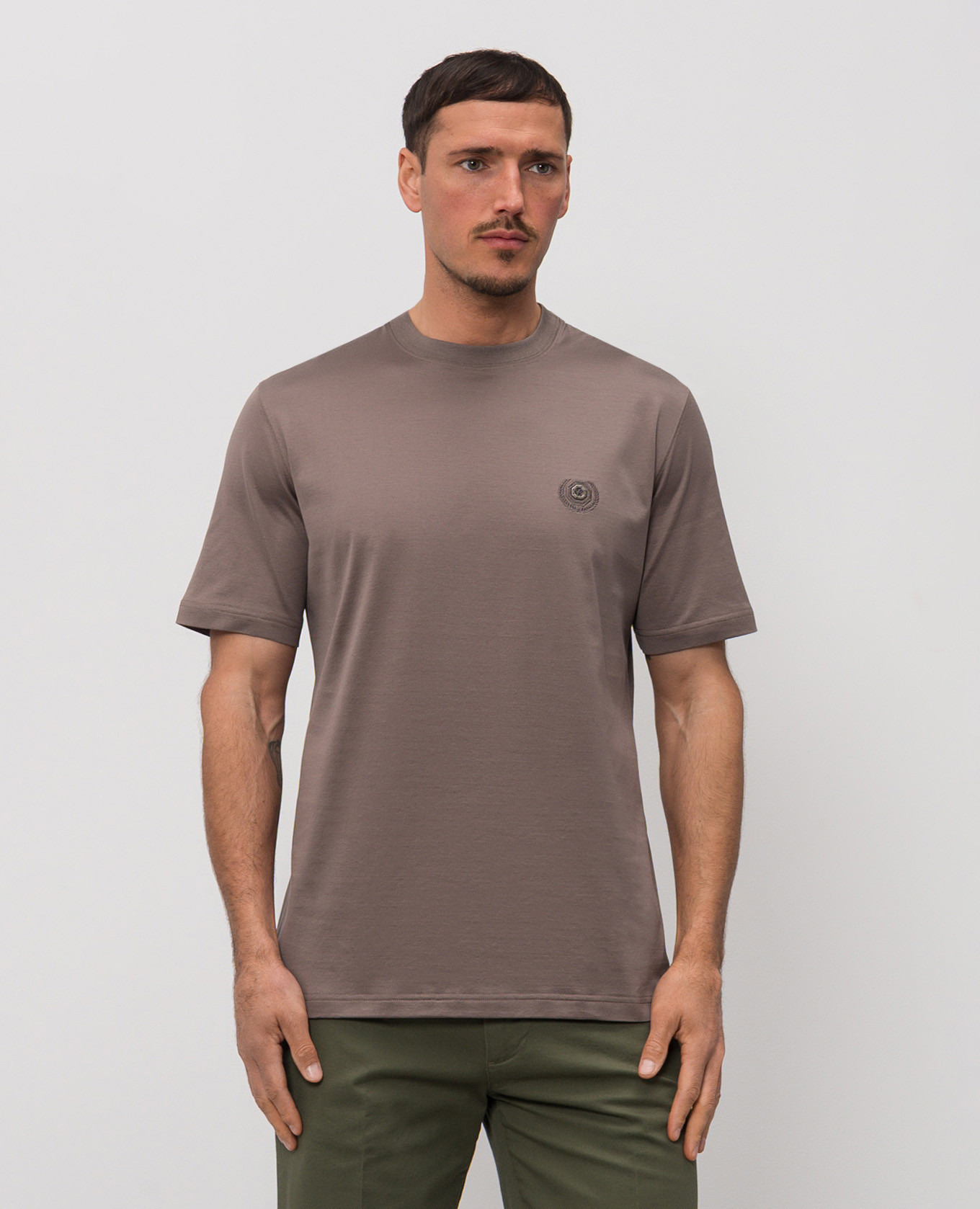 

Brown T-shirt with monogram Castangia dal 1850