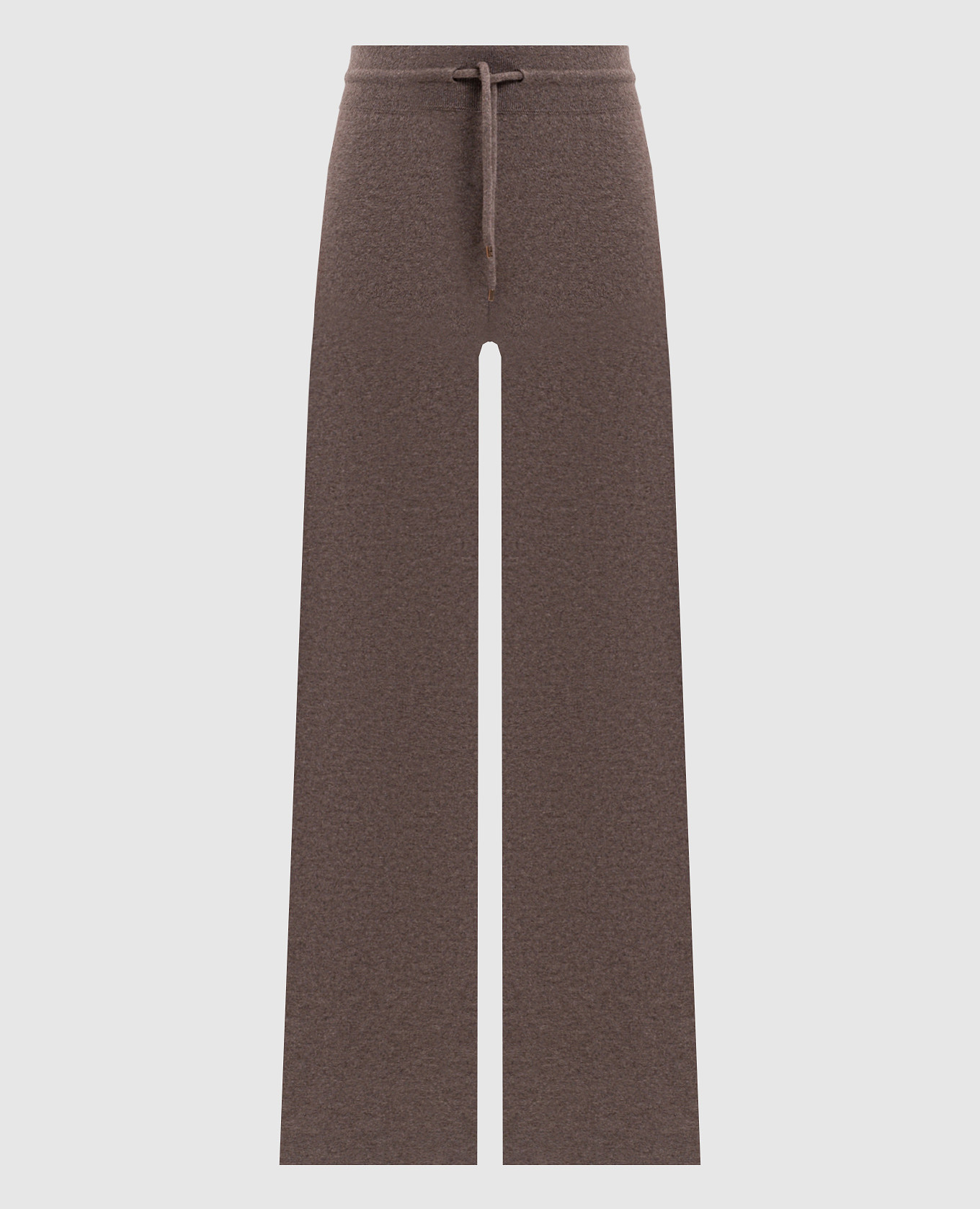 Brown cashmere, wool and silk pants