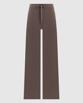 Agnona Brown cashmere, wool and silk pants K7120202G120Q