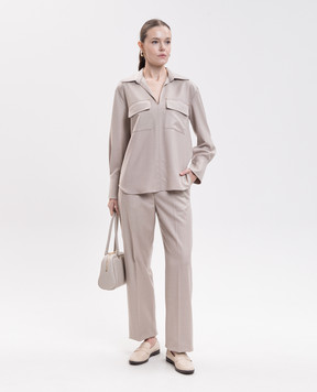 Agnona Beige wool shirt TD1202YU1142