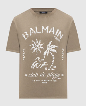 Balmain Balmain Plage khaki T-shirt GH0EG000GF58