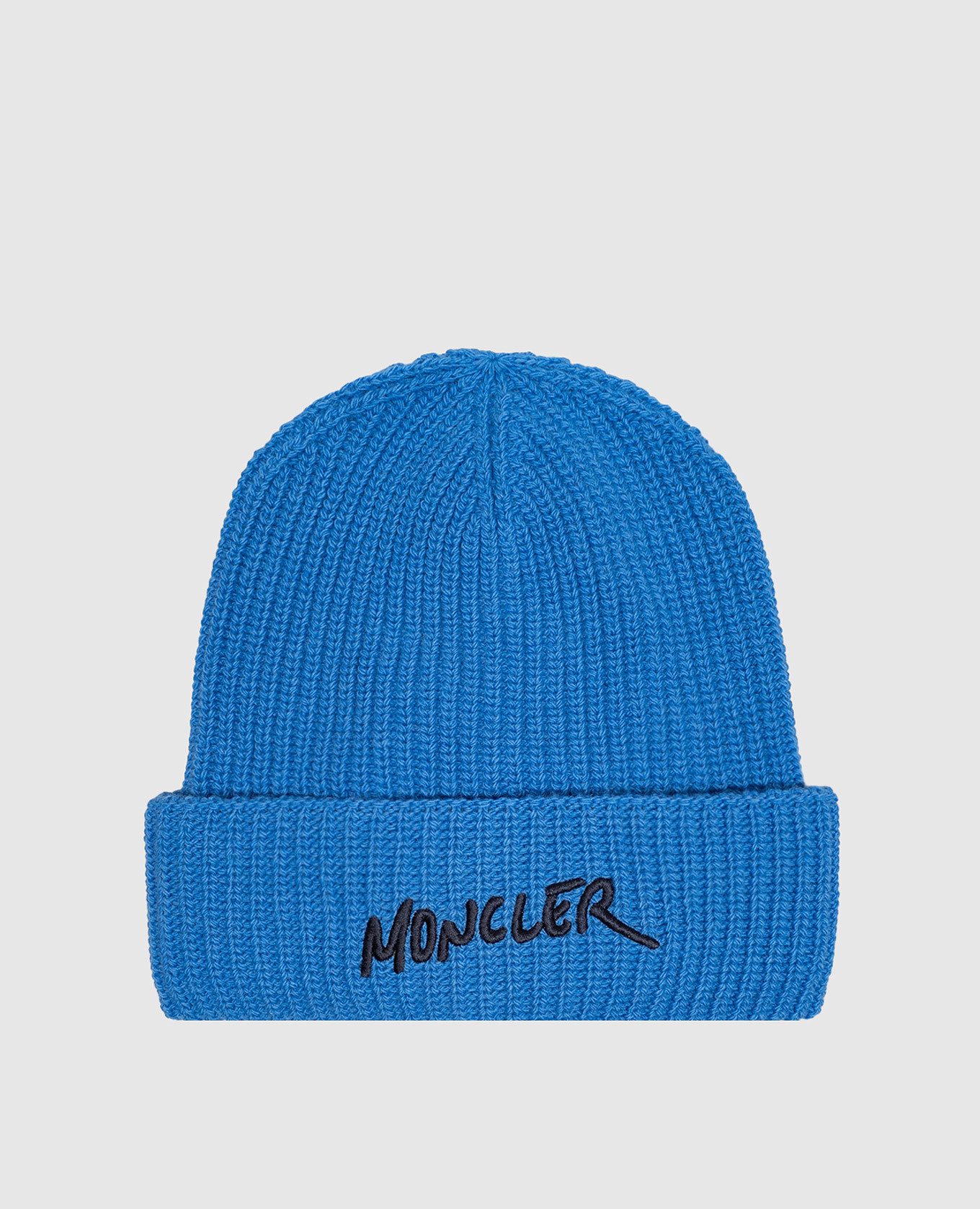 Children's blue wool and cashmere hat