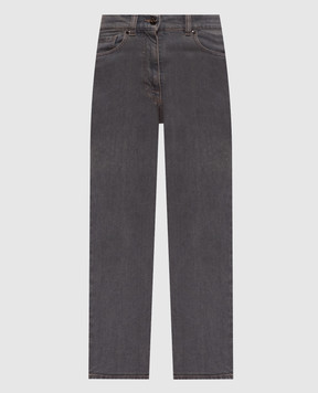 Peserico Grey jeans with logo patch P04525LGR04280