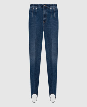 Thierry Mugler Blue jeans with straps 26F6PA05342037