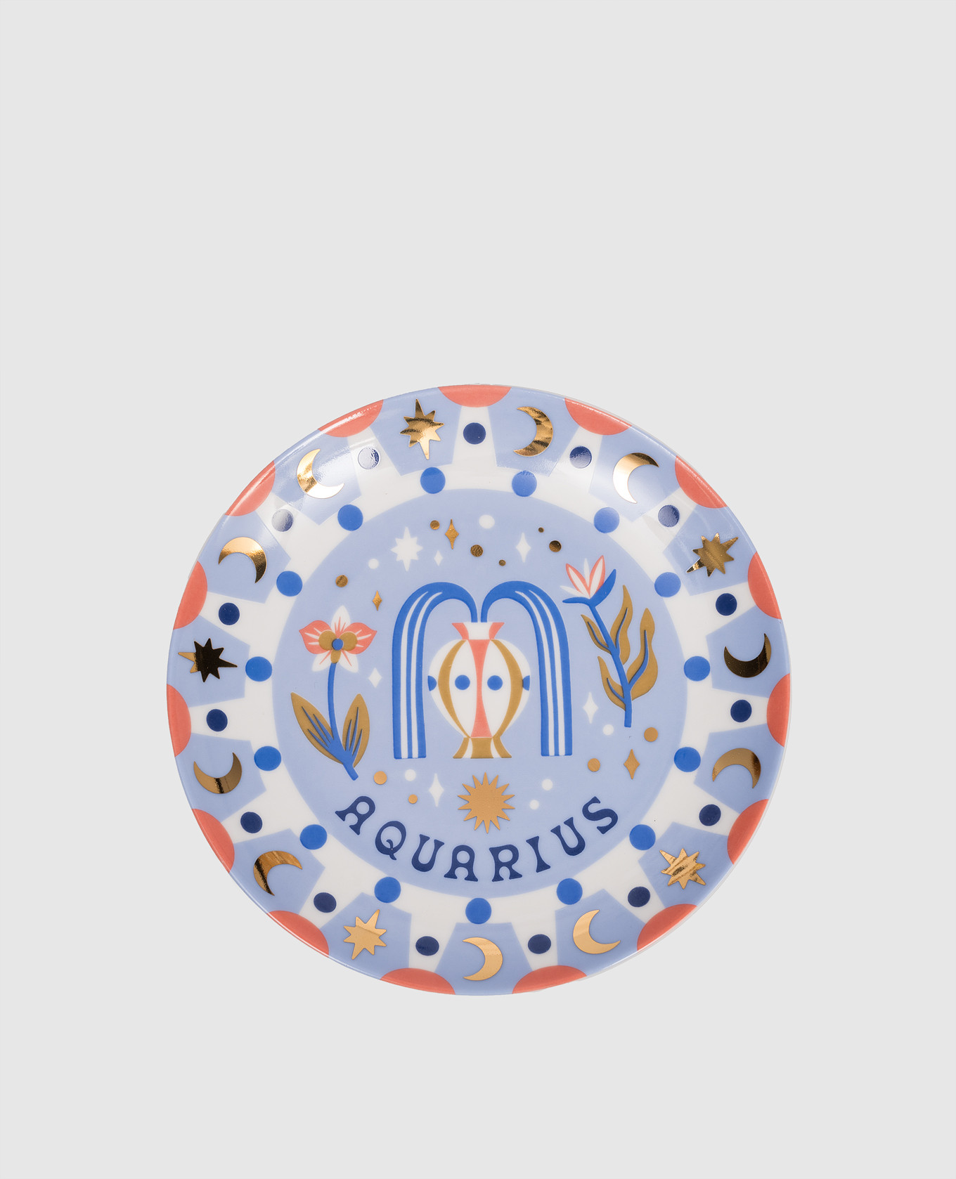 

Blue porcelain appetizer plate Acquarius Bitossi Home, Light blue