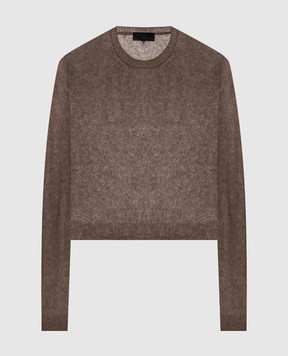 Dondup Brown alpaca wool jumper DT419M00957DPTO